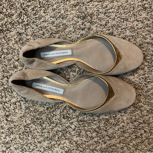 - 💛 RARE Suede Diane von Furstenberg Flats Sample Shoes - Picture 2 of 13